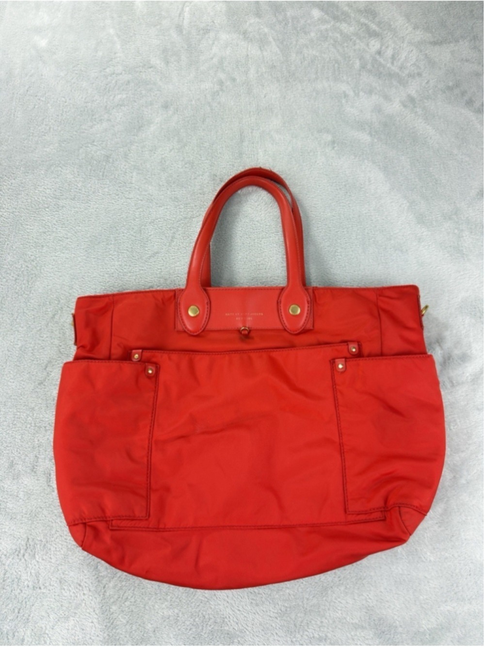 Marc By Marc Jacobs New York Red Nylon Tote Bag Large Made In Indonesia